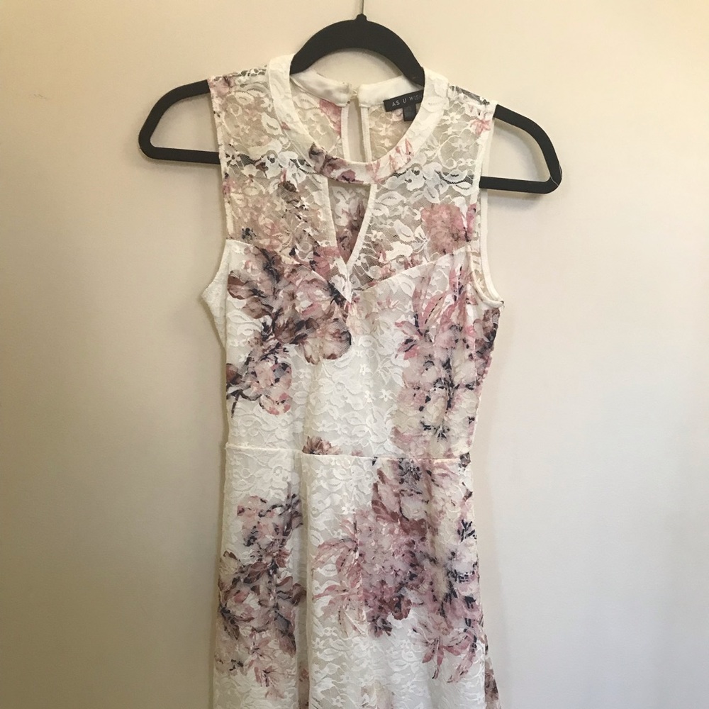 white floral dress